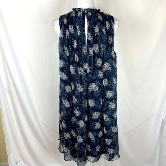 Joie Sheer Blues Grays Floral Babydoll CottageCore Feminine Dress NWOT Size M - Picture 5 of 12
